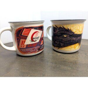 2 Anime Sanctuary Moon Collectible Ceramic Mug With Dragon & Sci Fi Design